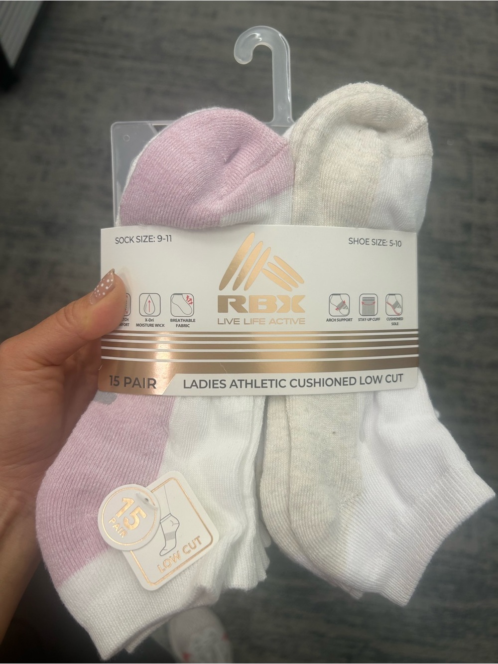RBX Ladies Athletic Cushioned Low Cut Socks  (15 Pair)